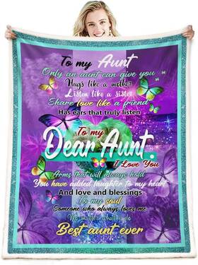 Onecmore 445018836808 Aunt Gifts Blanket Best Ever For From Niece-nephew Birthd