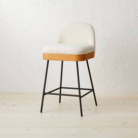 83725147 Opalhouse Designed With Jungalow Armless Counter Stool Bar Metal 26 Inch Ivory Natural