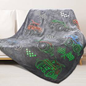 Ordm 648564281673 Boys Truck Car Toys Unique Gifts For Kids Glow In The Dark Blanket Glowing Ca