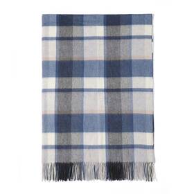 Organic Club 659859324203 Blue And Gray 100% Sheep Wool Throw Premium Quality Blanket 50x70 Inch