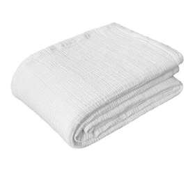 50636 Orient Originals Inc. Soft Muslin Blanket - 100% Cotton All Season Twin 60x90 White