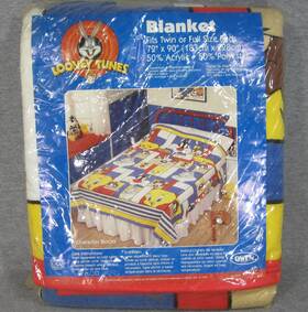 Owen 025853051993 Vtg Looney Toons Twin/full Blanket 72 Inch X 90 Buggs Bunny Taz Tweety Sylvester Owen 025853051993 Vtg Looney Toons Twin/full Blanket 72 Inch X 90 Buggs Bunny Taz Tweety Sylvester