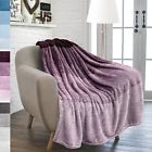 P-b3009-pp Pavilia Plush Reversible Blanket Soft Warm Cozy Solid 819594023117