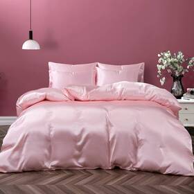 Jinyin210104-0027 P Pothuiny 5 Pieces Satin Duvet Cover Full/queen Blush Pink No Comforter