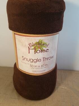 Palm Island Home 300800852985 Snuggle Throw Chocolate Brown Size 50x60