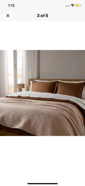 Parachute 810172543966 Palm Jacquard Bed Blanket Queen/king Pecan -