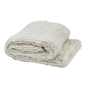 1997-522w Park Designs Chunky Knit White Polyester Throw Blanket