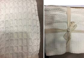 Dk631308 Park Lane Parklane Super Soft Bella Waffle Throw Blue 50 Inch X60