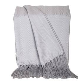 Thrn21737 Parkland Collection Modern Gray Cotton Throw By - 50x60