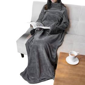 Pavilia 819594020017 Wearable Blanket With Sleeves For Adult Women Men Cozy Fleece Warm Wr