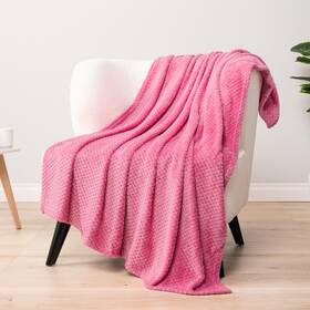 Pavilia 819594023803 Hot Pink Throw Blanket For Couch Bed Soft Fleece Throws Sofa Chair F