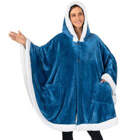 Pavilia 819594027146 Wearable Blanket For Adult Women Cozy Plush Fleece Poncho Cape With