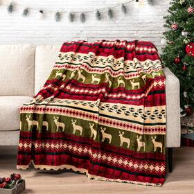 Pavilia 840168301881 Christmas Throw Blanket Red Holiday Fleece Soft Plush Wa