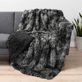 Pavilia 840168306299 Black Fluffy Throw Blanket For Couch Fuzzy Women Men Furry Plus