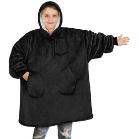 Pavilia 840168312092 Wearable Blanket Sweatshirt For Boy Girl Warm Cozy Giant Hoodie With Pockets