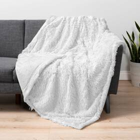 Pavilia 840168312689 White Fluffy Throw Blanket For Couch Twin Bed Fuzzy Women