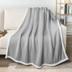 P-b3004-lgy Pavilia Sherpa Fleece Throw Blanket For Couch Light Grey Plush Soft Fuzzy Sofa Blan