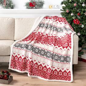P-b3007hd-pt05 Pavilia Premium Christmas Sherpa Throw Blanket Decoration Fleece P