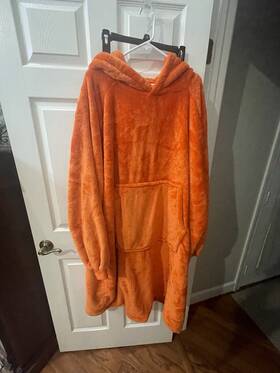 P-h4001 Pavilia Hoodie Sweatshirt Wearable Comfy Blanket With Hood Sleeves Large Pocket Sherpa
