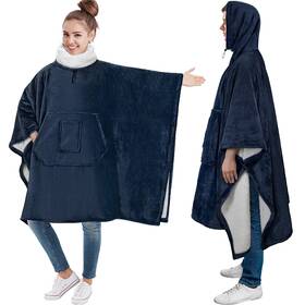 P-np01-nv-sp Pavilia Wearable Blanket Poncho For Women Men Oversized Hoodie Sweatshirt Po