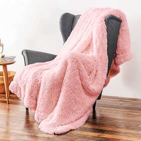 Pawque 726084885868 Luxury Faux Fur Throw Blanket Super Soft Oversized Blankets 90x90 Inches