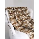 Pbsf1403-6096-tc Plutus Brandy Gold And White Faux Fox Luxury 663701034325
