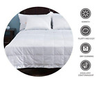 Pd-16017-a-f-q Puredown White Down Blanket Light Weight Satin Weave Size
