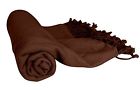 Peach Couture New Home Collection Luxuriously Throw Blanket Chocolate Brown 643345638080