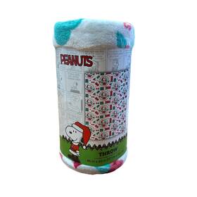 Peanuts 073558877868 Snoopy Inch Deck The Halls With Cozy Stockings Throw Blanket 46x60 Nwt Cvs