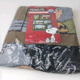 Peanuts Collection 087918865433 Brand New Snoopy And Friends Woven Tapestry Throw Blanket Large 48 Inch X60