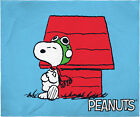 Pea0086bl Peanuts Snoopy The Flying Ace Leaning On Red Doghouse Silk Touch Throw Blanket