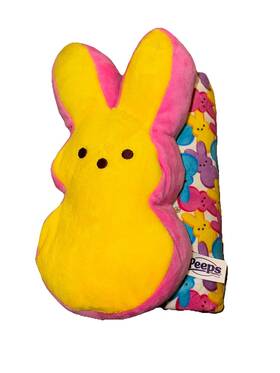 Peeps 195511165970 Bunny Rabbit 9 Inch Plush And Throw Blanket 50 X 60 Multi Color Set Easter Nwot