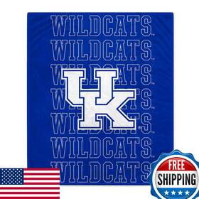 Pegasus Sports B08z2m2nv1 Ncaa Echo Team Wordmark Plush Blanket- Kentucky Wildcats