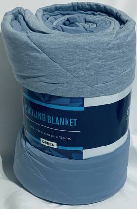 Pem America 783048283511 Cooling Blanket Diamond Qulted Queen Blue 92 Inch X 98