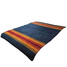 Pendleton 008889224128 Blanket 66 Inch X 92 Grand Canyon Blue Orange Plush Fleece Twin Sherpa
