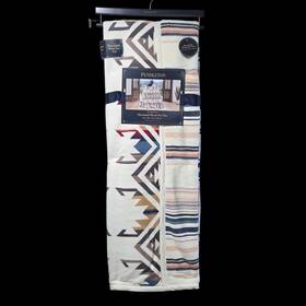 Pendleton 008889368365 Throw Blanket For Tworeversible Oversized Cream Tribal Pattern 60x80