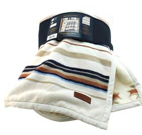 Pendleton 008889395903 Aztec 50 Inch X70 Ivory / Stripes Native Motif Soft Luxury Throw Blanket