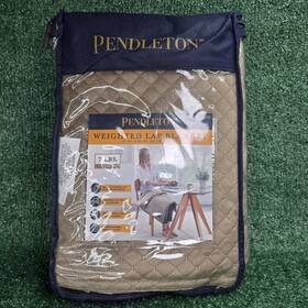 1343480 Pendleton 7 Lb Velvet Weighted Lap Throw Blanket Beige 27 In X 30 New