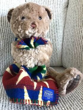 4d45914 Pendleton Vtg Teddy Bear With Blanket Wool Plush Stuffed Vest Gund Baby Chauncey S