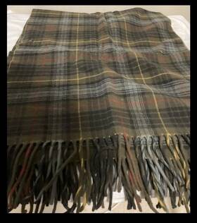 72024 Pendleton Vintage Virgin Wool Fringed Throw 54 In X 60 Green Plaid