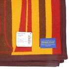 Pendleton Parfleche Saddle Throw Blanket Gold Red Brown Wool Cotton Jacquard 094508309307