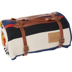 Xf232-53602 Pendleton Bridger Wool Throw Reversible Blanket Cascade Stripe 54x66 Inch With Carrier