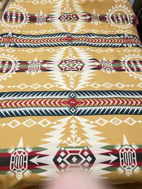 Zd420-51181 Pendleton Beaver State Turquoise Turtle Wool Blanket 64x80 Gold Red Green