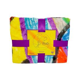 94061 Penzeys Tie Dye Hug Blanket Fleece Throw 50x60 New Colorful Soft Cozy Plush
