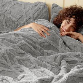 Pjsmyus2bt124121ag5ki Phf Fluffy Sherpa Fleece Blanket King Size For Winter Warm And Cozy 510gsm