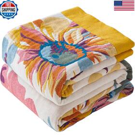B0dhpktwyz Phuryllic Boho Throw Blanket Full Size Extra Large Soft Cozy Cotton Muslin