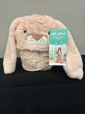 Pillowfort 196761483982 Bunny Kidsft Hooded Blanket -