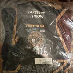 B001r09pw2 Pittsburgh Steelers 6x Super Bowl Champions Acrylic Tapestry Throw Blanket