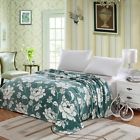 Plazatex Madison Micro Plush Floral Blanket Green King 102 X 86 616906654850