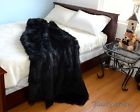 Plushfurever 72 X 60 Solid Black Faux Fur Luxurious Cozy Blanket Comforters Sofa Throw 639725427450